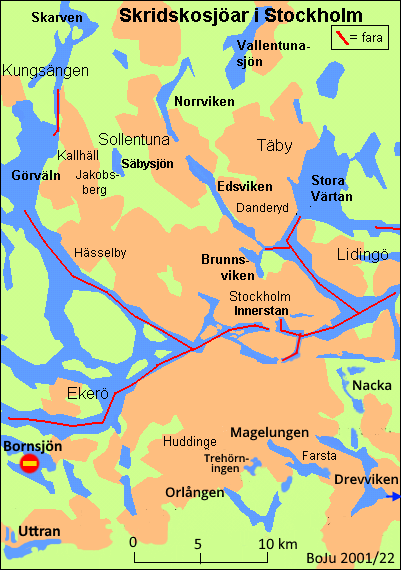 Skridsko Stockholm karta