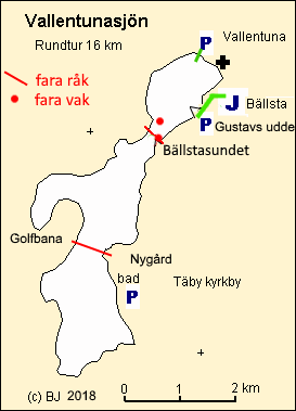 Vallentunasjön karta